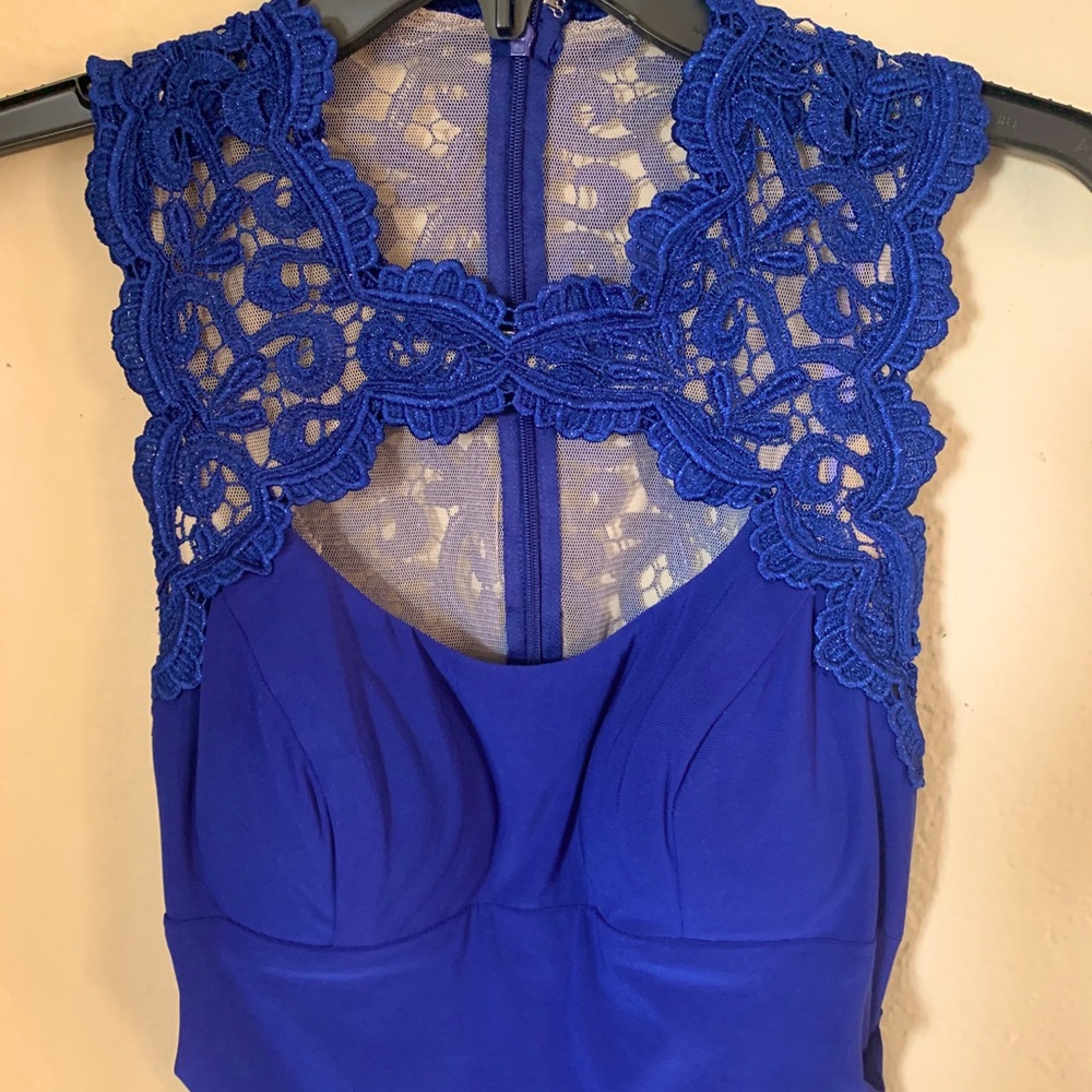 Size 2 Full length dress Royal/Navy Blue